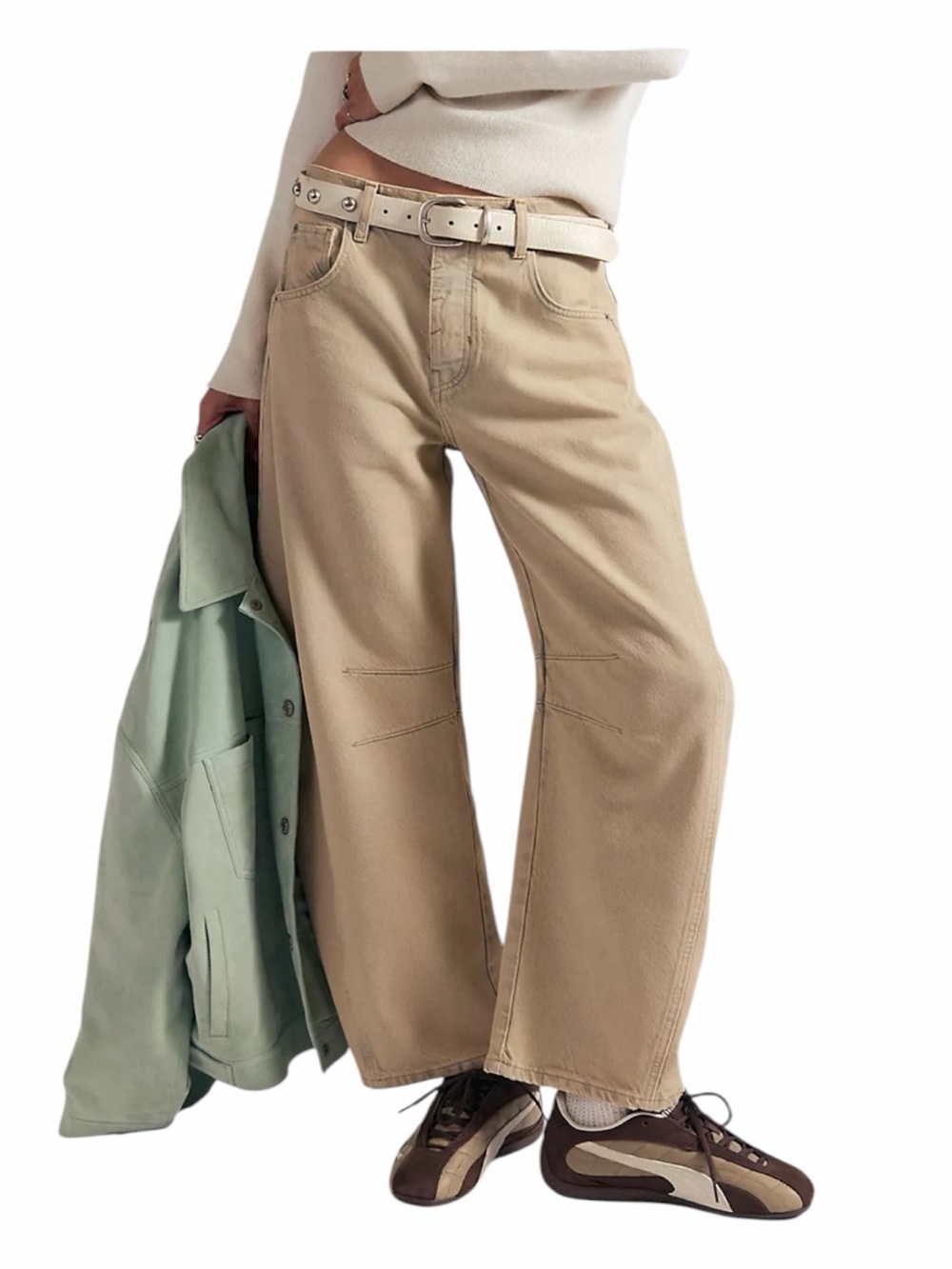 Good luck mid rise barrel jeans